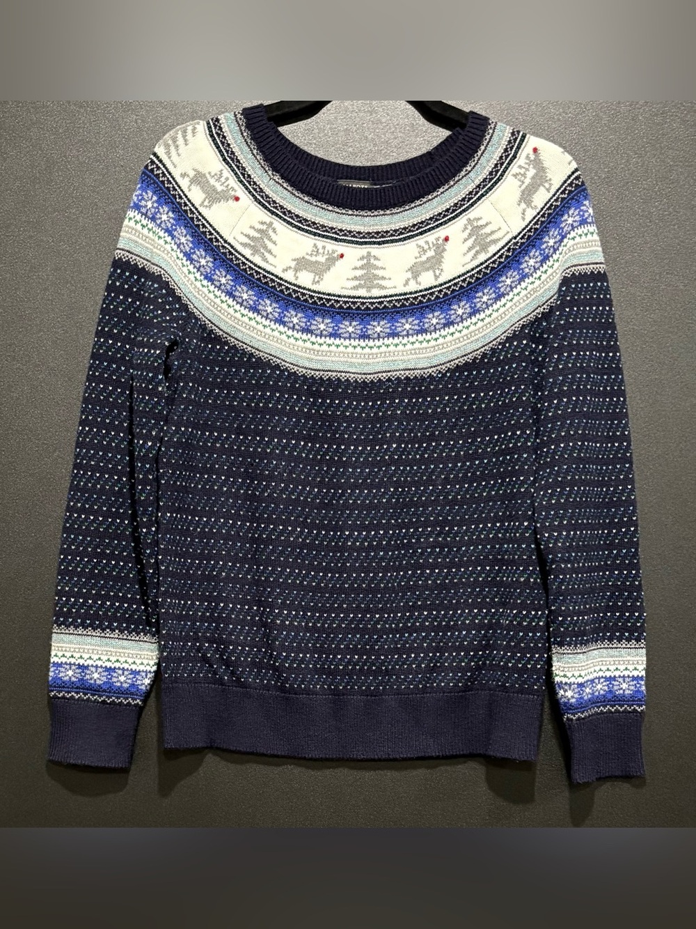 Talbots Reindeer Yoke Sweater